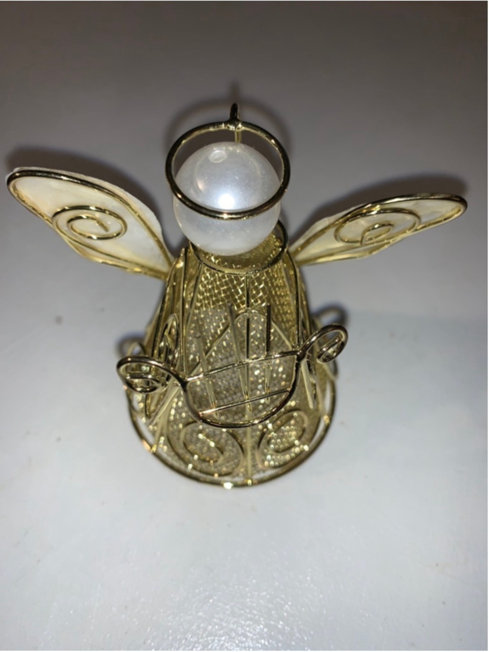 Unbranded Gold & White Angel Ornament One Size